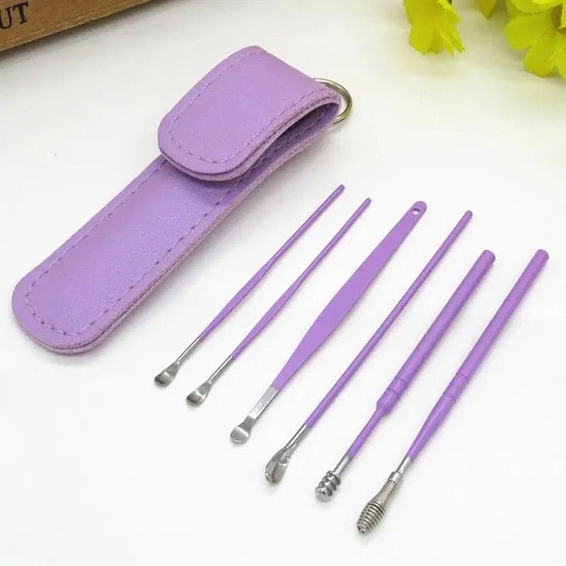 Set Of 6 Ear Pick Earwax Removal Kit, Ear Care Set, Ear Wax Removal Tool, Stainless Steel Earpick Wax Remover Piercing Kit, Earwax Collector Cleaning Ear Care Tools, Ear Wax Curette Spoon Set Of 6 Ear Pick Earwax Removal Kit, Ear Care Set, Ear Wax Removal Tool, Stainless Steel Earpick Wax Remover Piercing Kit, Earwax Collector Cleaning Ear Care Tools, Ear Wax Curette Spoon